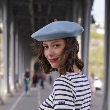Le Beret Français - Wholesale Beret - Unisex - Vintage edition beret Negua - Light blue3