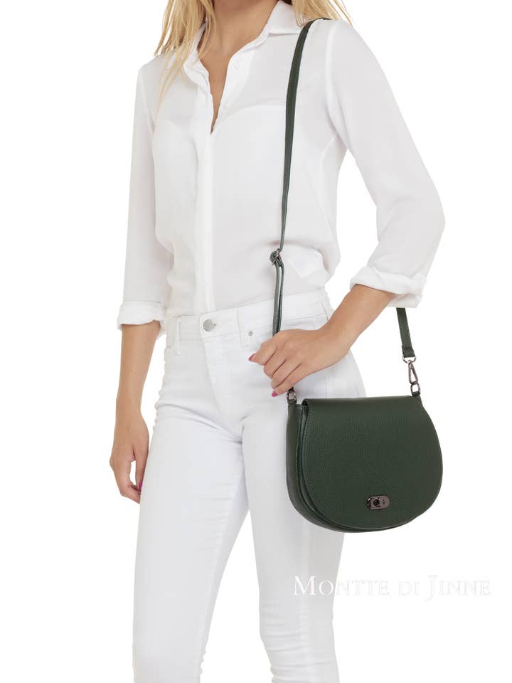 Italian Leather Crossbody Bag with Postman's Lock for wholesale by MONTTE DI JINNE