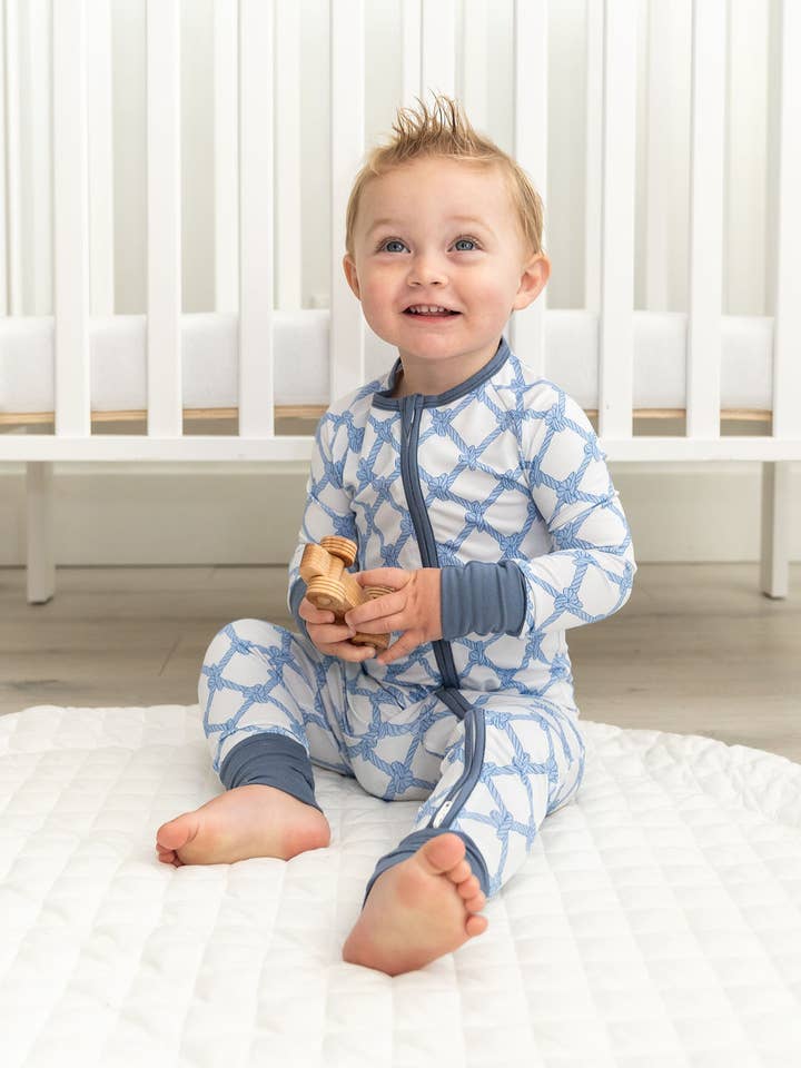 Baby Bamboo Pajamas Newborn Outfit Nautical Toddler Clothes for wholesale by The Navy Knot