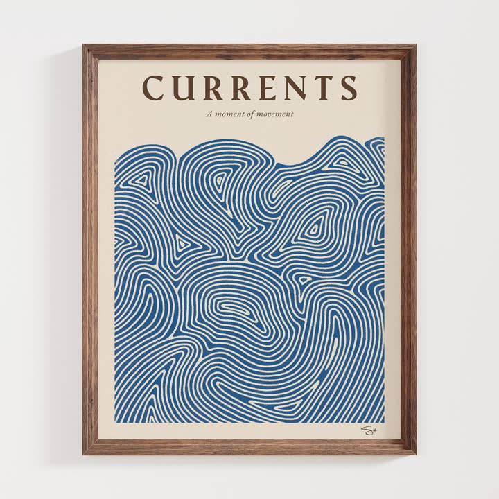 Strømme | Ocean Kunsttryk for engroshandel hos Mid Tide Design