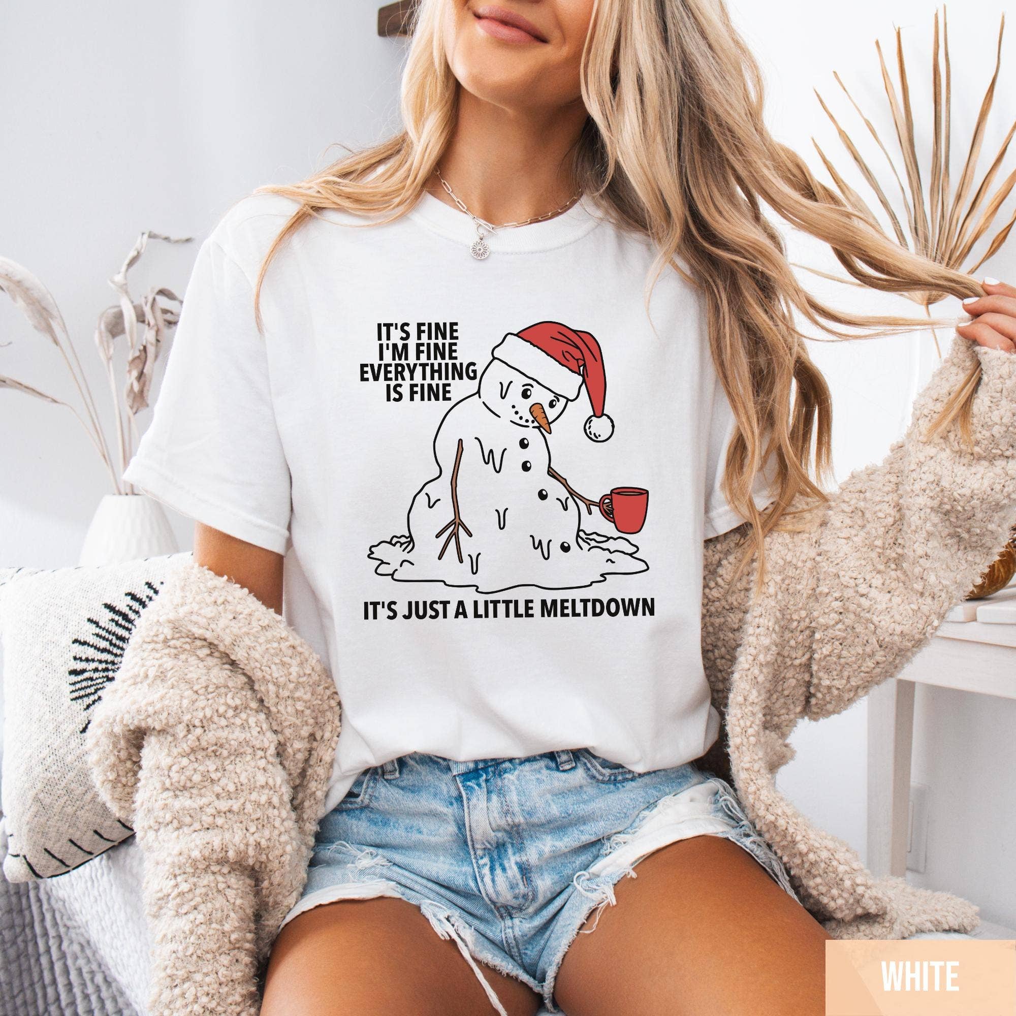 Glaime - Wholesale T-Shirt (Graphic) - Women's - Funny Comfort Colors Christmas Mental Health Shirt, Sweater1