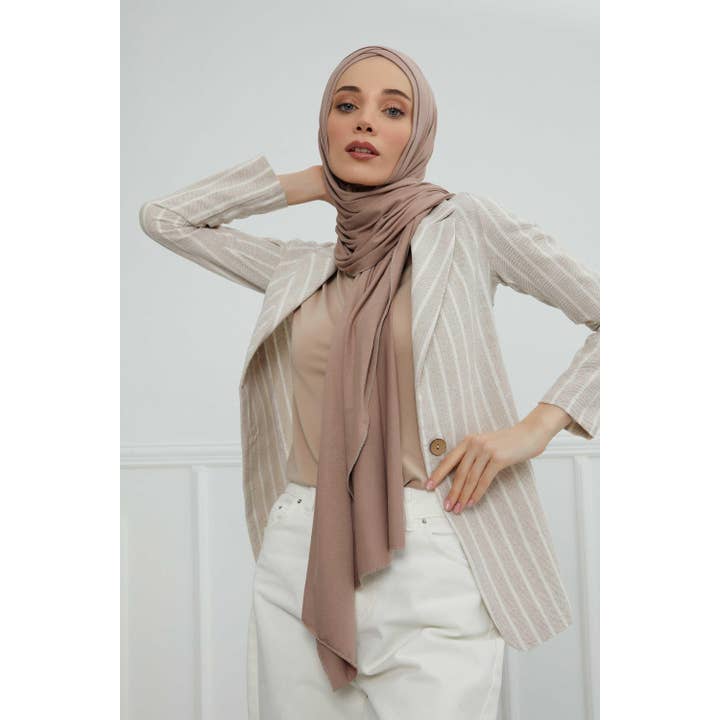 Aisha's Design - Wholesale Hijab - Women's - Comfort Fit Cotton Jersey Hijab, Breathable Lycra Blend Shawl for Women, Easy Daily Wear Modest Headscarf,PS-4031