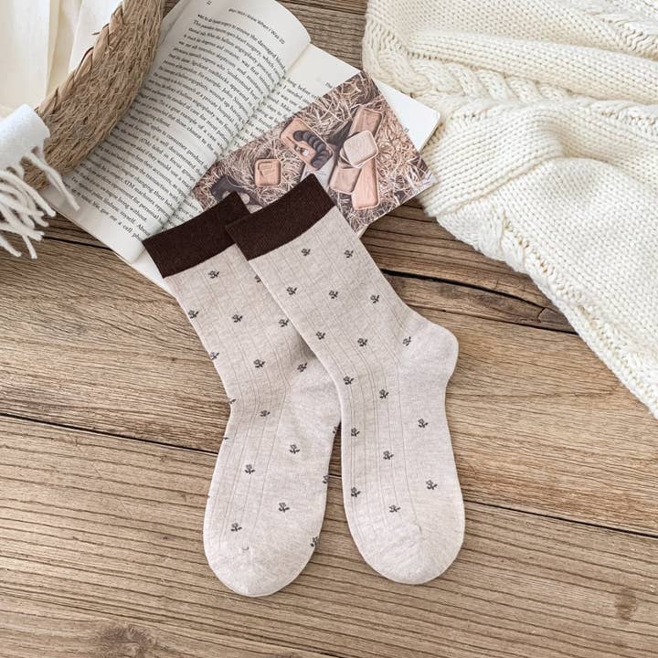 MKS America - Wholesale Socks - Women's - French style gentle small floral women's socks6