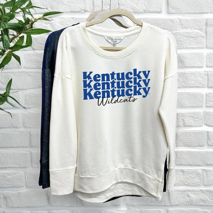 Flying Colors Apparel - Wholesale Graphic Sweatshirt - Women's - Kentucky Wildcats Marley Side Vent Pullover3