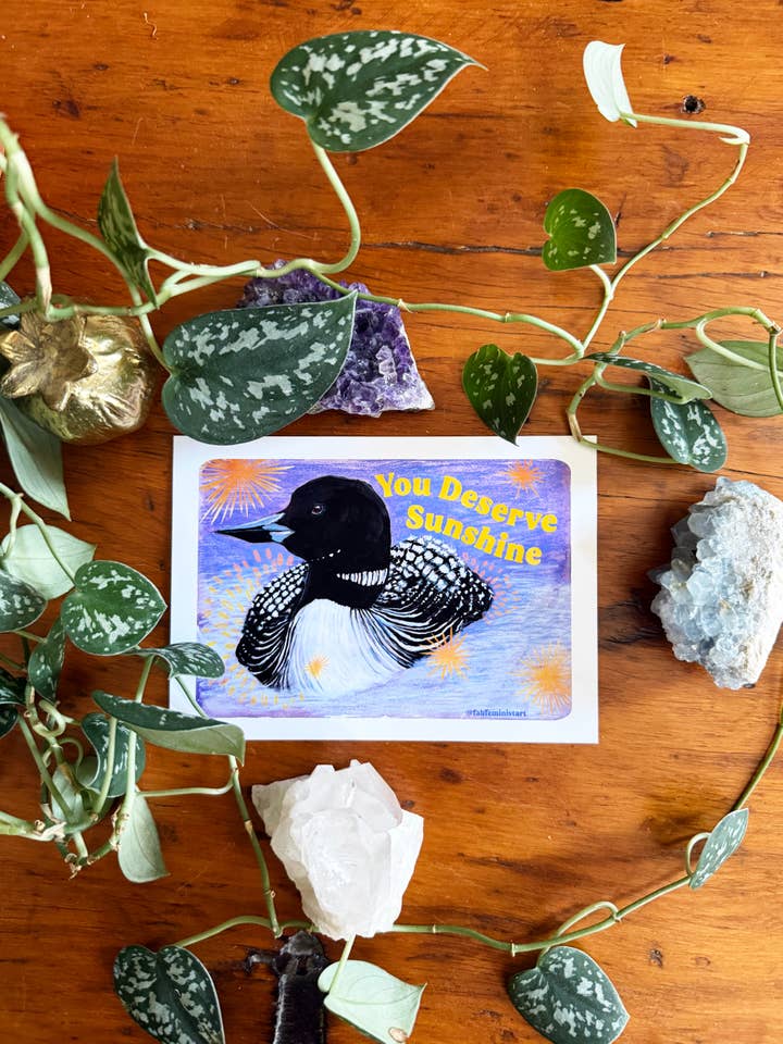 You Deserve Sunshine: Art Print for wholesale by Fabulously Feminist