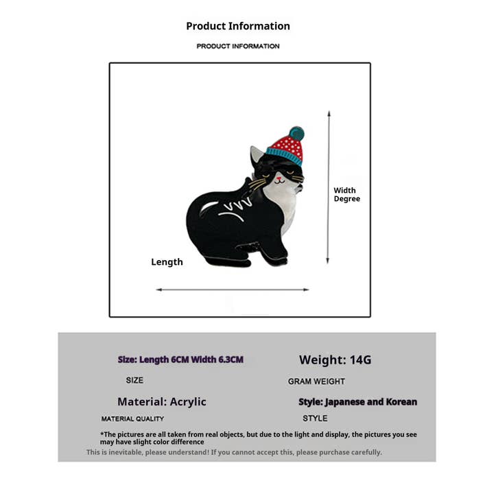 ACCITY - Wholesale Hair Clip - Women's - Cat Christmas Hat Hair Claw, Fun Animal Clip_CWAHA072885