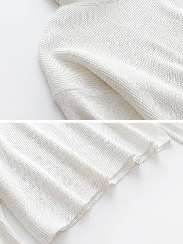 Sheer Trend – wholesale Knitted jumper – Women′s – Casual Loose Solid Color High-Neck Long Sleeves Knitwear26