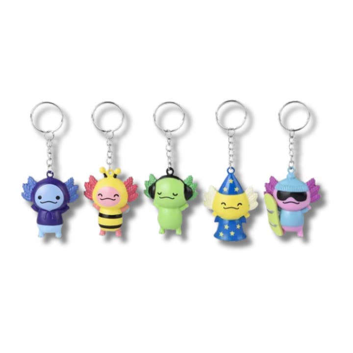 PR GROUPS LLC - Wholesale Keychain - Kids - Cute Mini Axolotl Keychain Toy For Kids - Assorted3