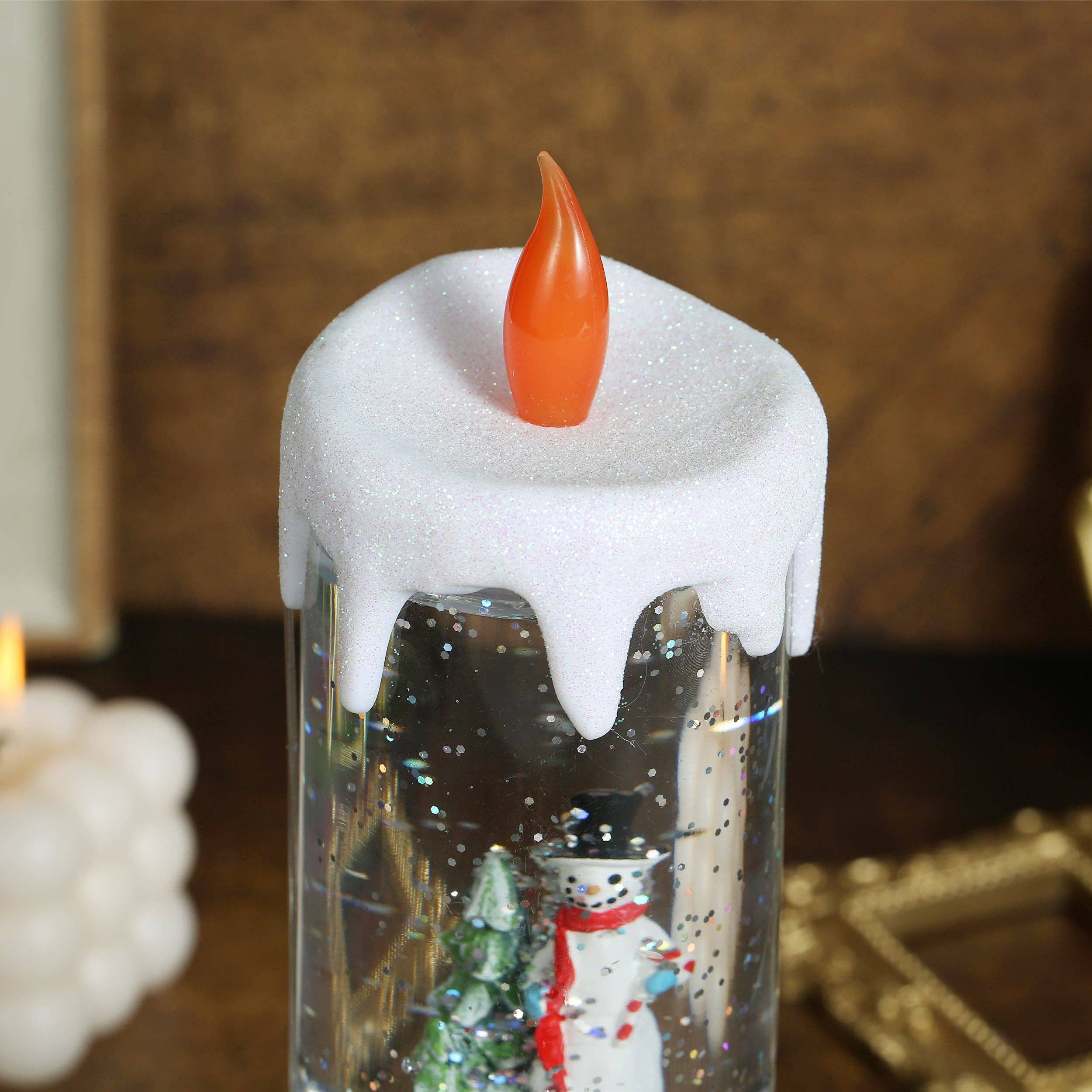 SINT - Wholesale Christmas Decoration - SINT Christmas Musical Snow Globe Candlestick Lantern21