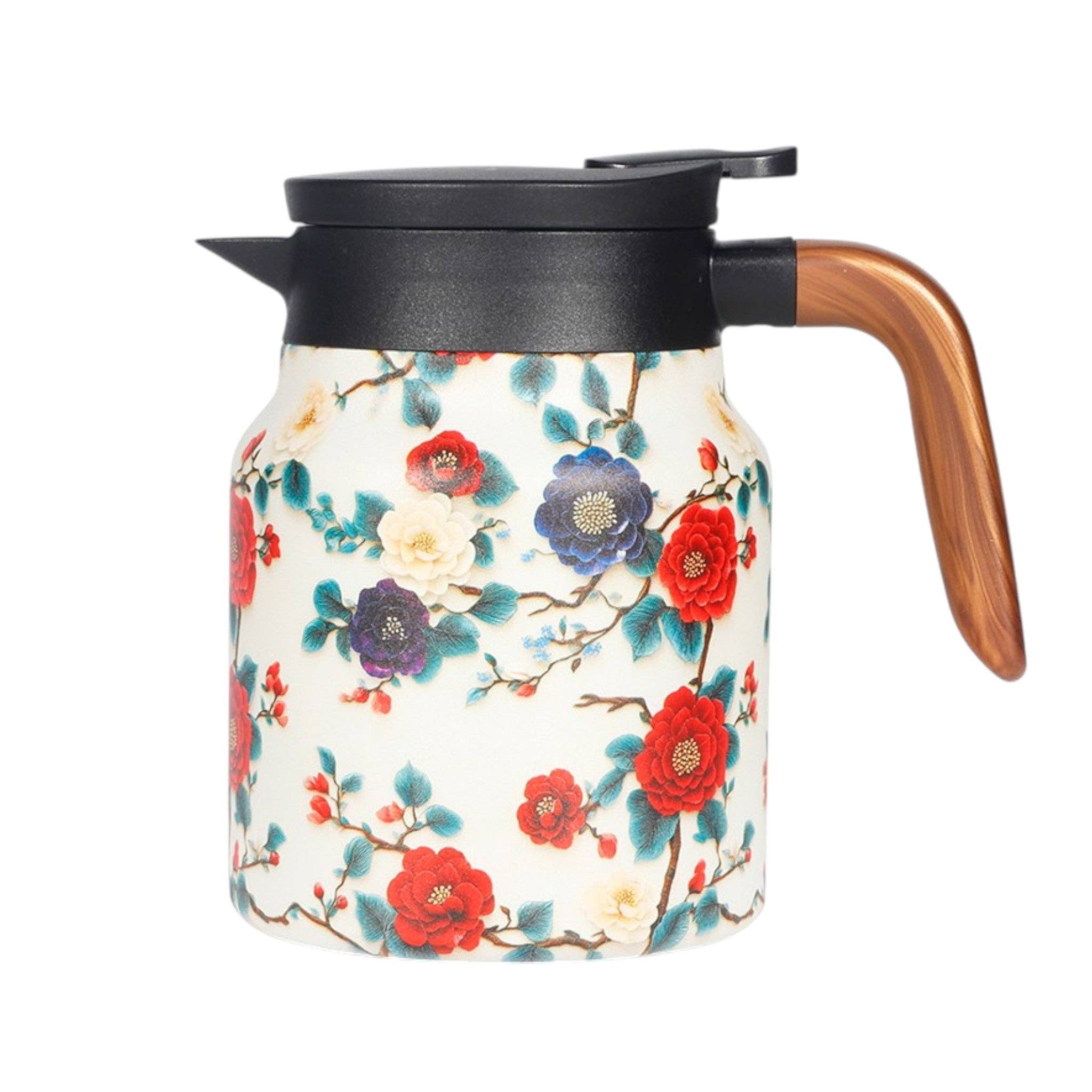 Urban Tokyo - Wholesale Tea Pot - 32oz Thermal Tea Kettle with Infuser Strainer Floral (1/24)0