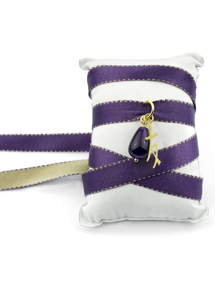 Kanji Friendship Woven Necklace/Bracelet Purple for wholesale by Lebole Maison