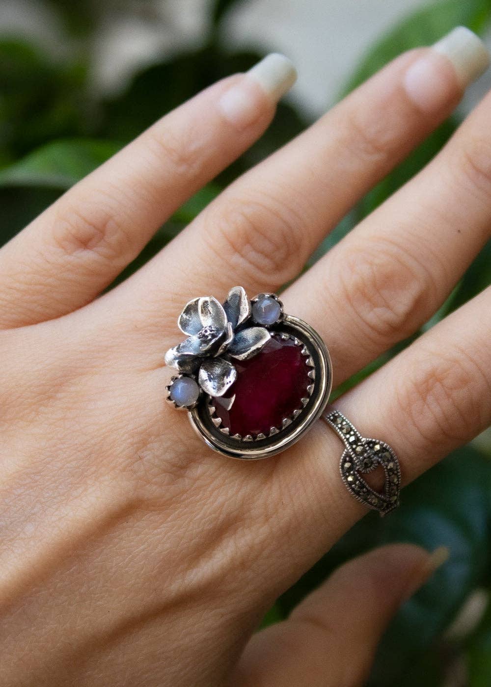Ambra Jewels - Wholesale Cocktail/Statement Ring - Ruby Gemstone Ring, AR-71754