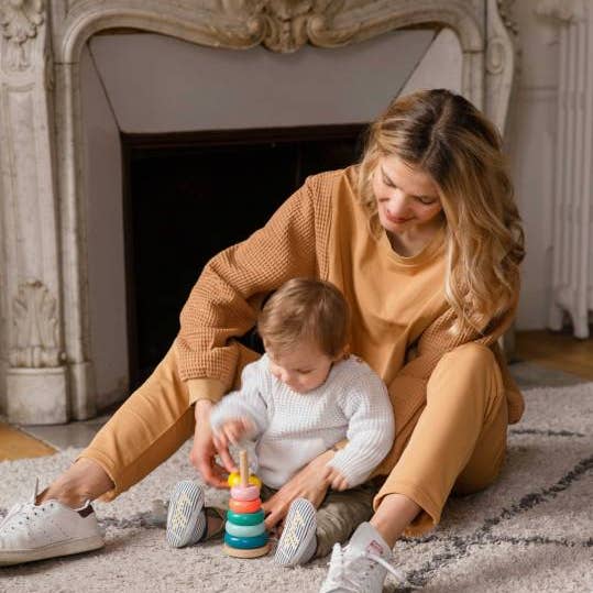 POLINA - Wholesale Nursing Top - Maternity - Julia Camel maternity and nursing sweatshirt1