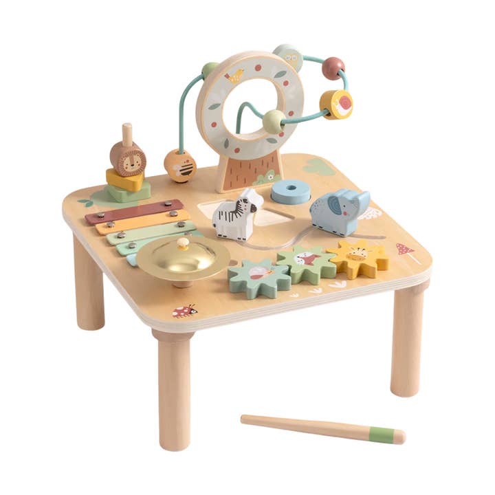 Wooden Montessori Activity Table – Multi-Sensory Play Center for wholesale by tokiplay