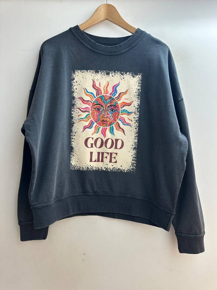 10547 printed faded sweatshirt for wholesale by LORIANE