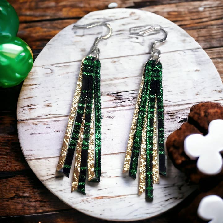 Green and Gold Fringe for wholesale by Bushleys Beauties, LLC