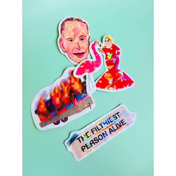 Pop! Baltimore - Wholesale Sticker - Pink Flamingos Sticker Pack -5 total |John Waters, Baltimore