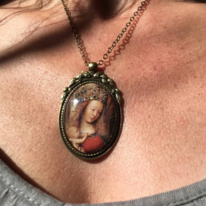 Elysium Pendants – Engroshandel Halskæde med vedhæng – Jomfru Maria vedhæng - Jan Van Eyck-Madonna i kirken
