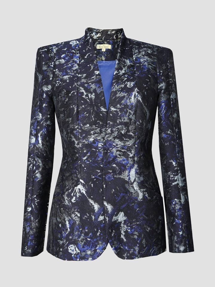 Blazer Audrey Jacquard Missy ou Petite pour la vente par Ketivani