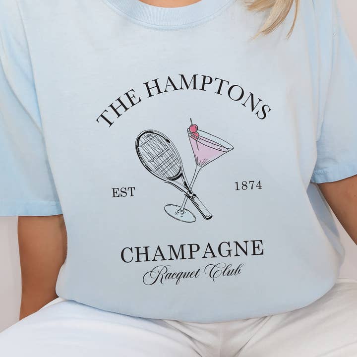 Hamptons Tennis Club, Champagne, Women's Apparel, Graphic for wholesale by Bash