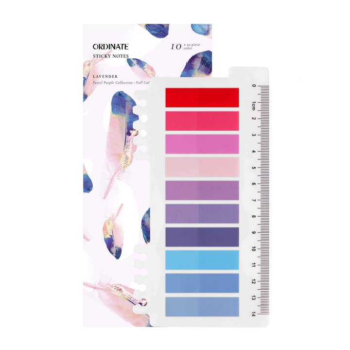 Lavanda | Strisce adesive ordinate | Segnapagina adesivi | Foglietti adesivi per la vendita all'ingrosso da parte di Ordinate