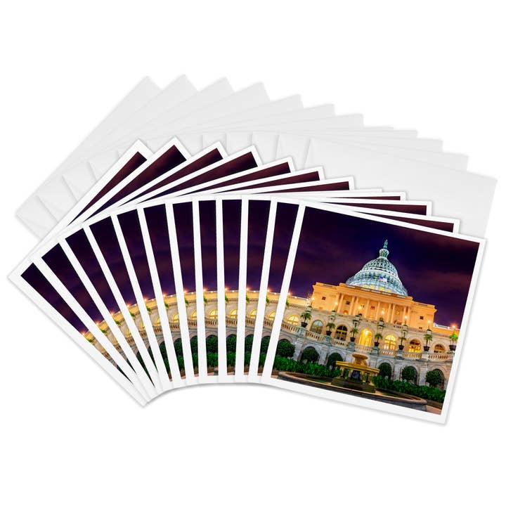 3dRose, Springvand foran US Capitol-bygningen, Washington DC, Kort for engroshandel hos 3dRose