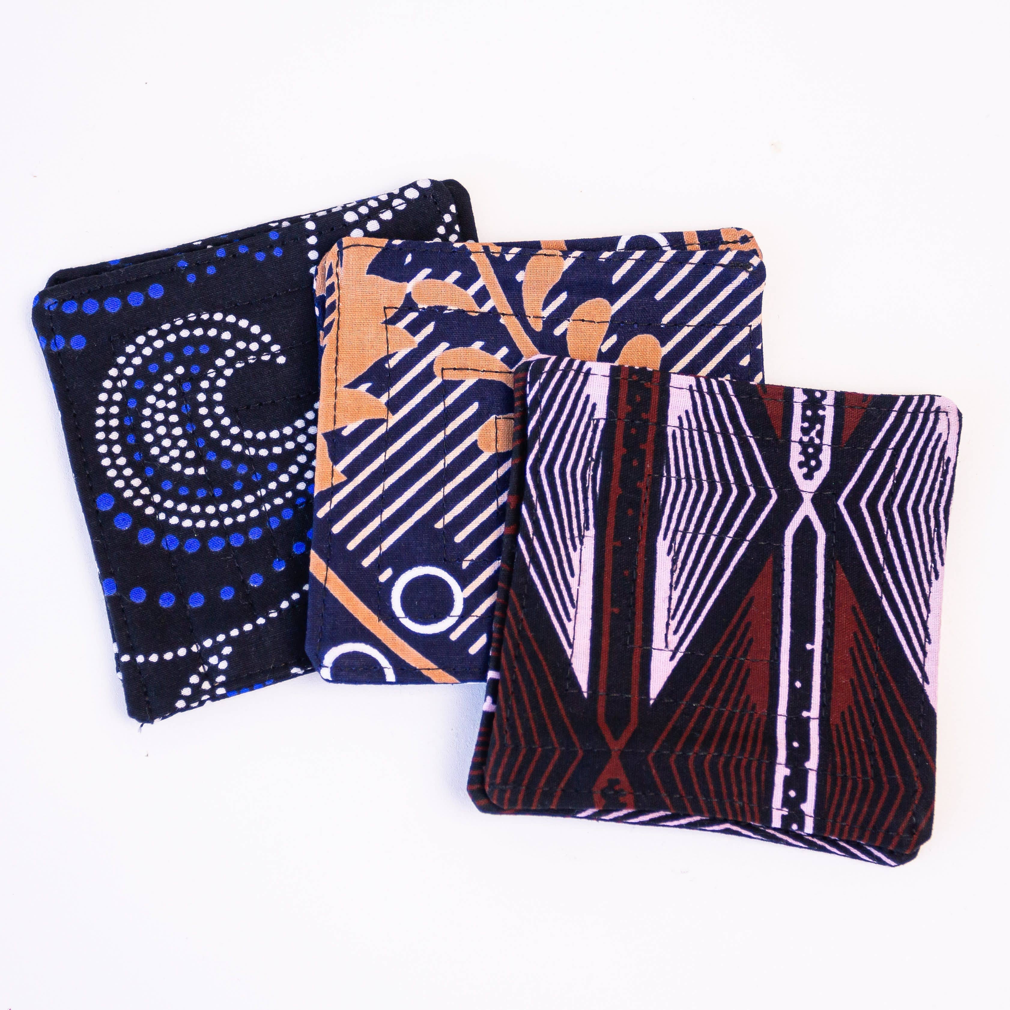 Amani ya Juu - Wholesale Coasters - Kitenge Square Coaster Set0