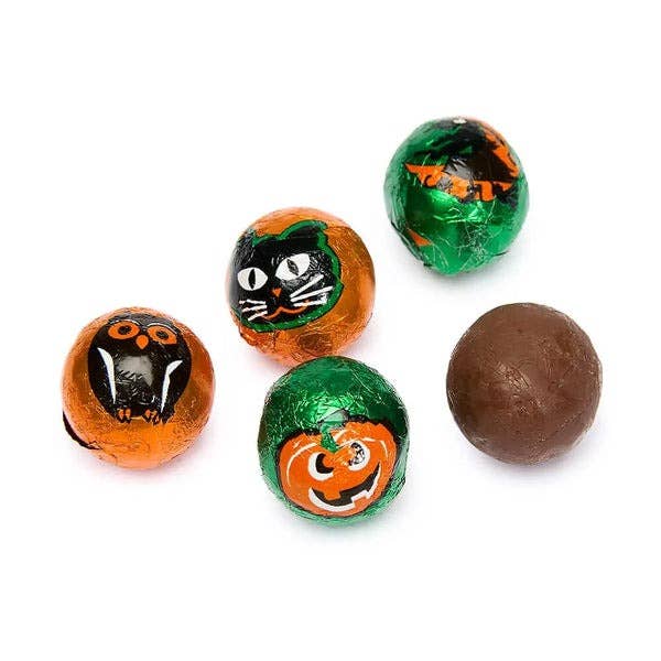 Long Island Candy Factory – wholesale Chocolate – Madelaine Halloween Chocolate Foil Assorted Balls 2.5 lb0