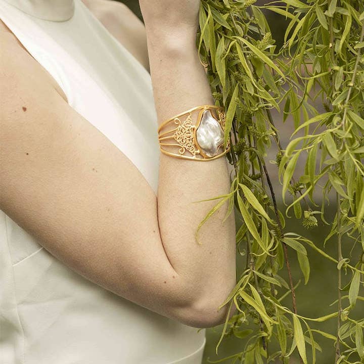 ACUS - Wholesale Cuff Bracelet - Jetsam Pearl Bracelet3