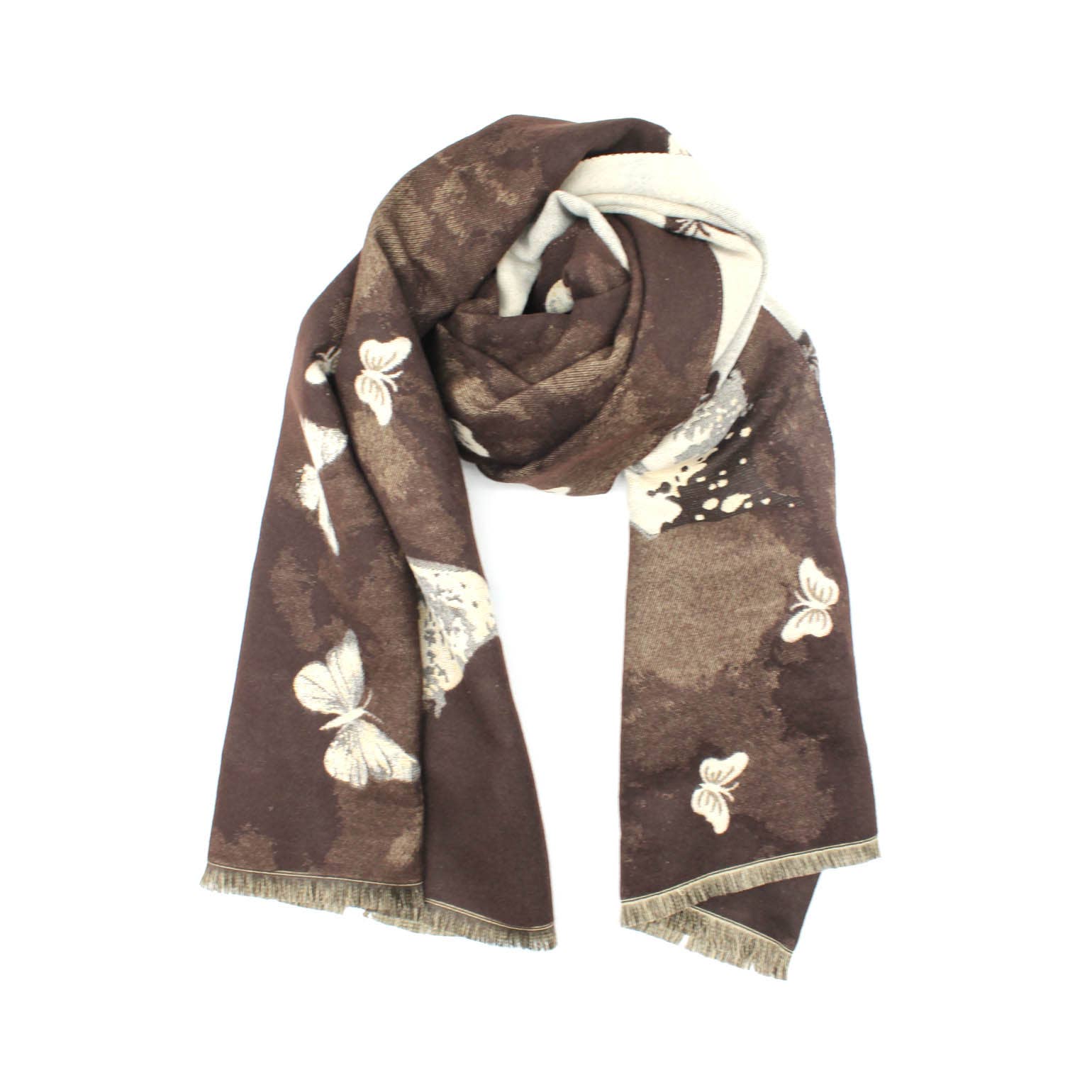 Vimoda - Venta al por mayor Bufanda - Mujer - Bufanda gruesa estampada con mariposas5