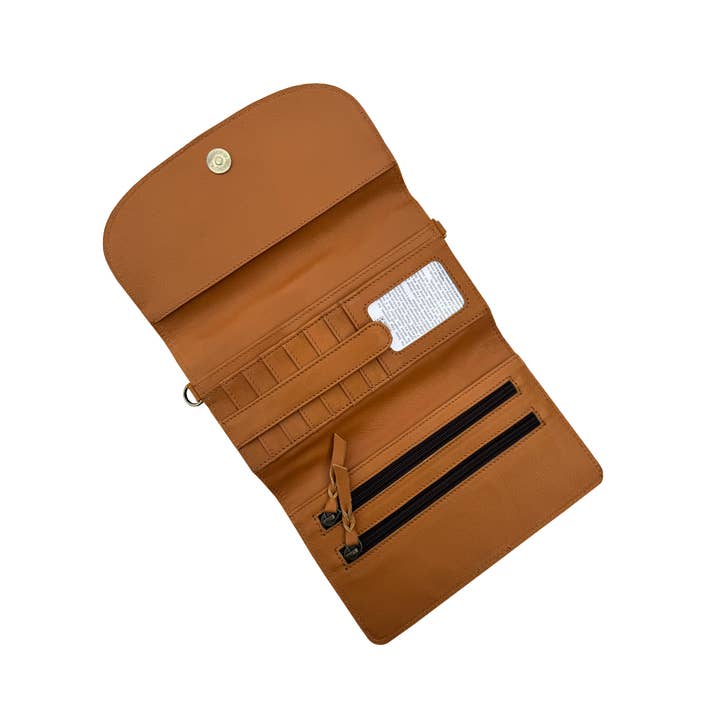 The Design Edge - Wholesale Crossbody Bag - Women's - Cowhide Sunflower Tooling Leather Wallet Bag – AB86 - Cancun2