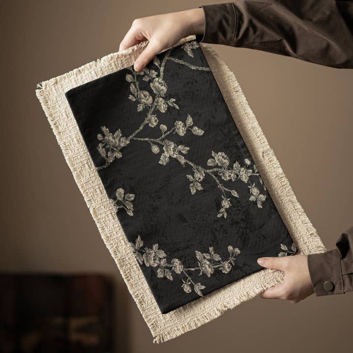 Gohobi Guofeng Brocade Theebanket Dubbelzijdig Geborduurde Theedoek voor wholesale door Gohobi (We cover U.S. import duties)