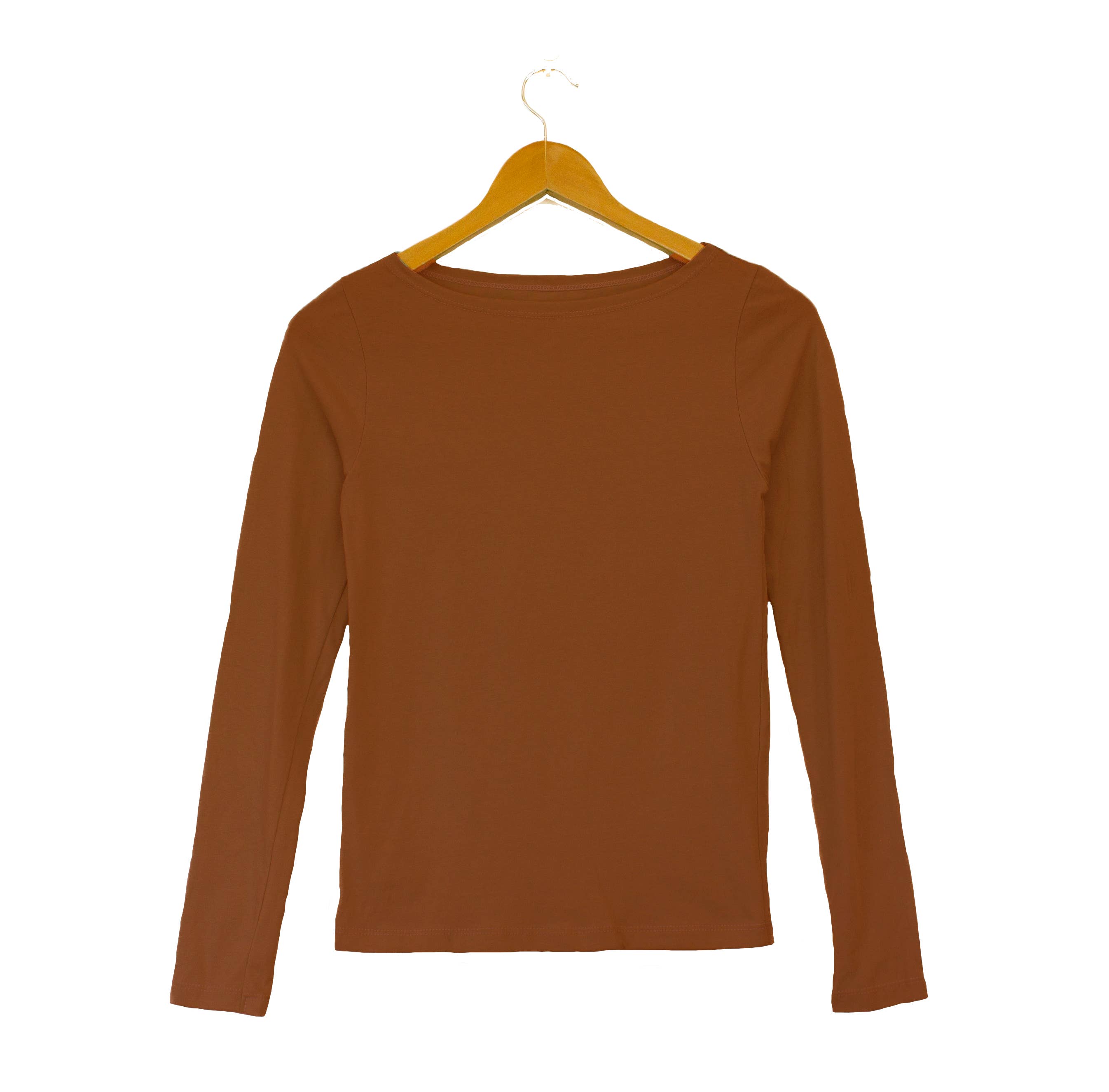 Clean Tee Factory - Wholesale T-Shirt - Women's - Boatneck Long-Sleeve Tee in Butter Soft Cotton/Modal1