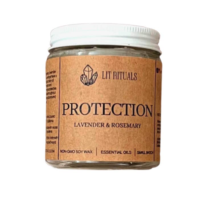 Lit Rituals - Vendita all'ingrosso Candela in vasetto - Candela Protection Soy - Stoppino in legno