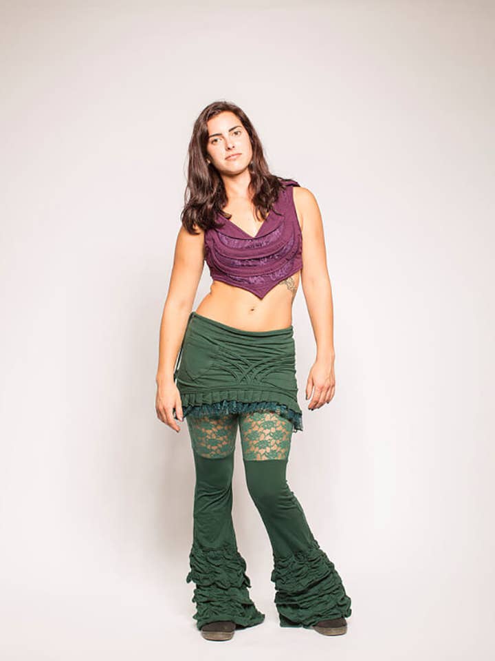 Omni Collection - Wholesale Pants - Women's - Lace Ruffle Bell Bottoms