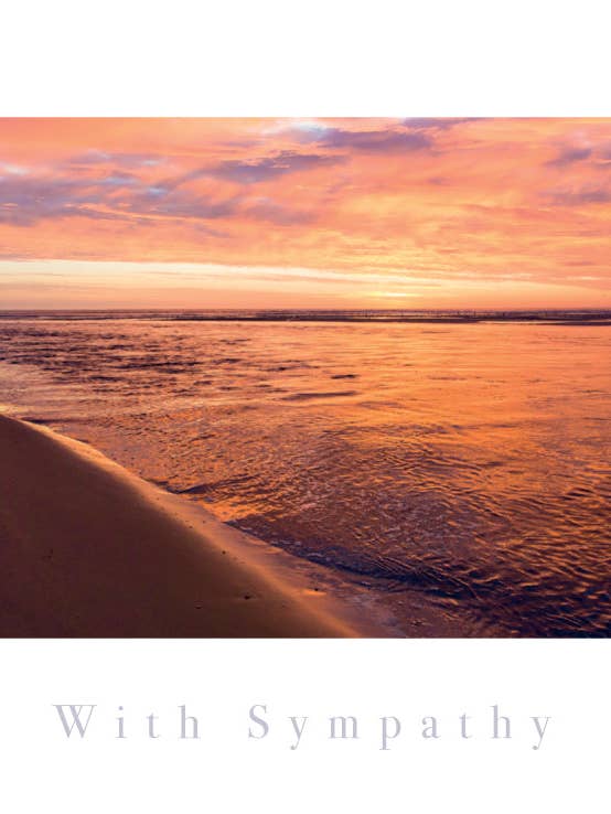 Sympathy Card - Alnmouth Beach Scene for wholesale by Leonard Smith