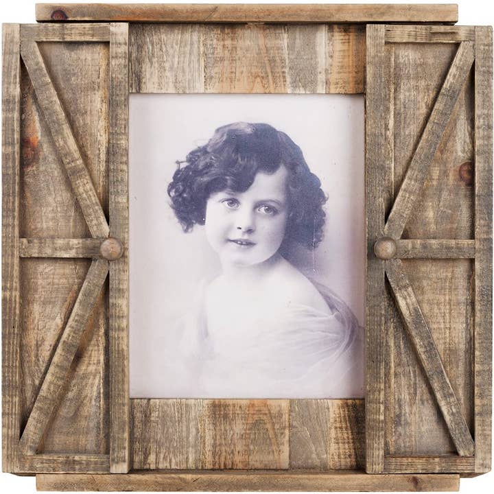 Paris Loft Inc - Wholesale Picture Frame - Wood Barn Door Picture Frame. Wooden Photo Frame 8x10"