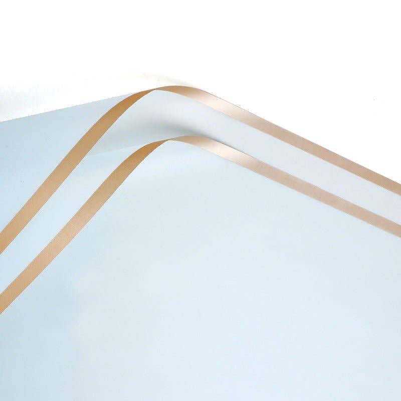 Elegant Design Supply – papel de embrulho por atacado – Papel de Presente Impermeável com Flores e Borda Dourada (20 Folhas por Pacote)9