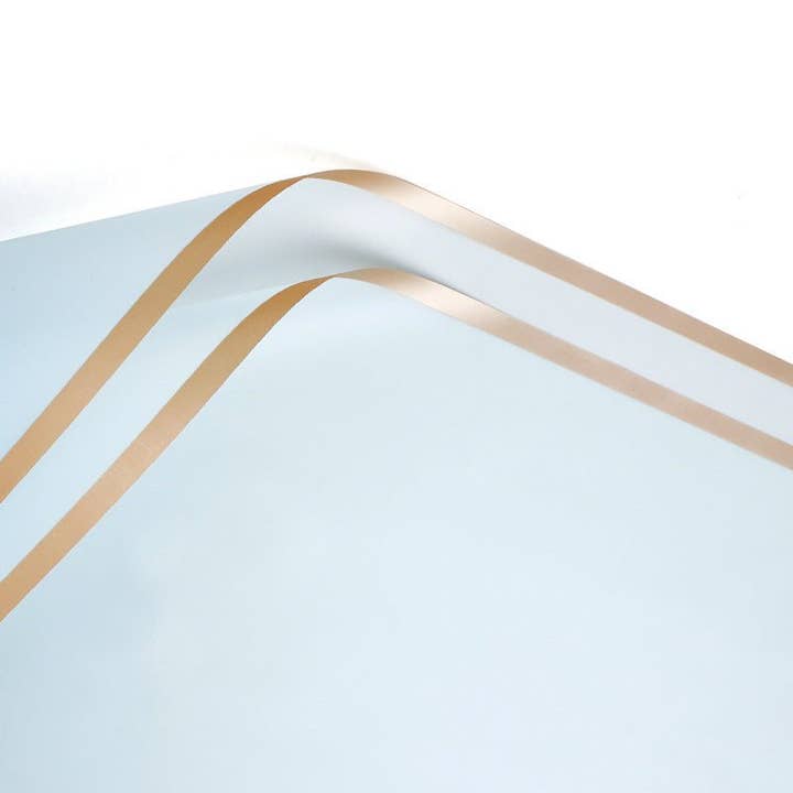 Elegant Design Supply – papel de embrulho por atacado – Papel de Presente Impermeável com Flores e Borda Dourada (20 Folhas por Pacote)9