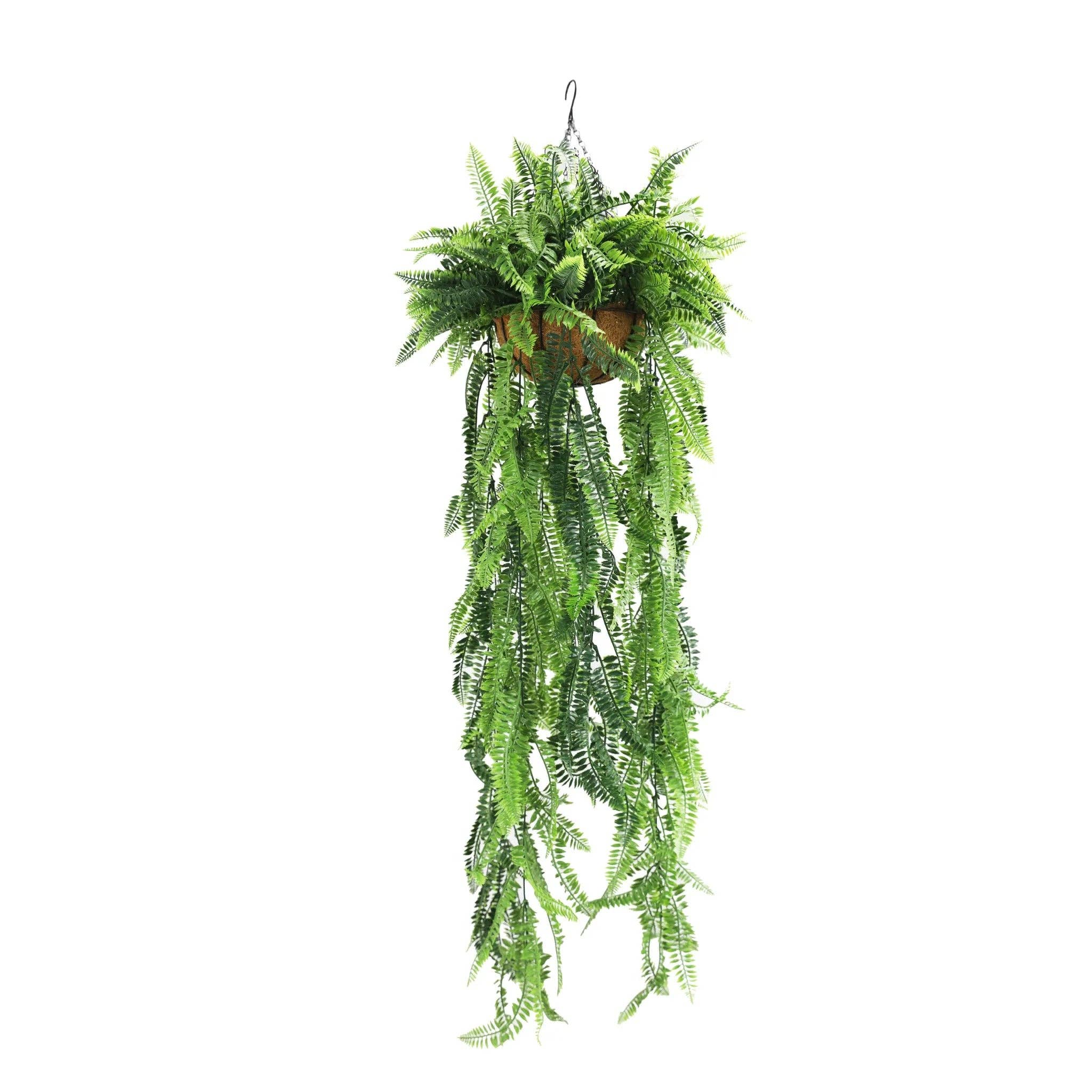 Designer Plants - Wholesale Artificial plant - Artificial Hanging Fern Basket – UV Resistant (13.8in x 49.2in | 35cm x 125cm)0