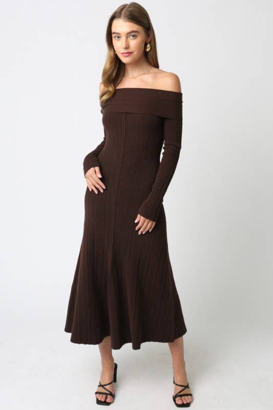 Olivaceous - Wholesale Dress - Women's - Anya Off Knit Dress5