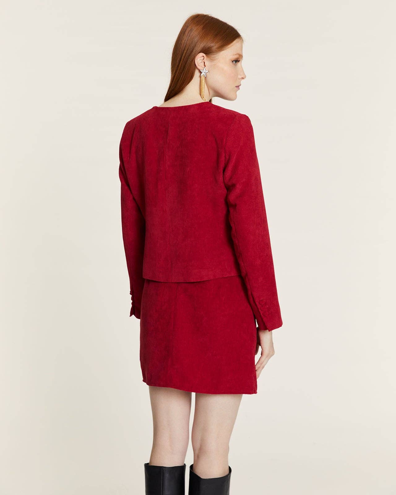 Pepaloves – wholesale Jacket – Women's – CHAQUETA CORTA DE PANA ROJA3