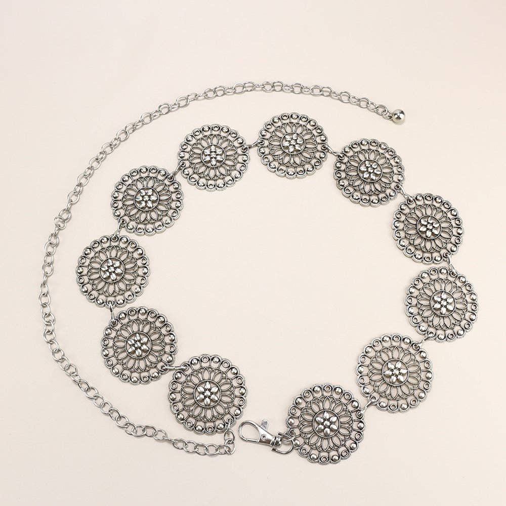 SALINA TRADING INC – Großhandel Gürtel – Damen – Metallkettengürtel mit Schmetterlings- und Herzdesign7