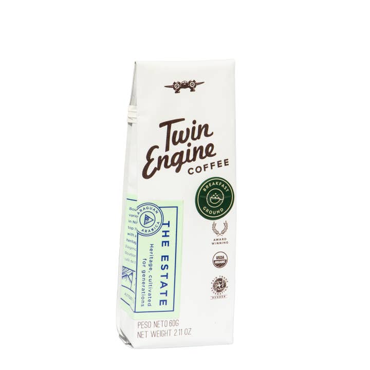 Twin Engine Coffee - Wholesale Ground Coffee - Traveler 1-Pot Organic Specialty Fair Coffee / The Estate1