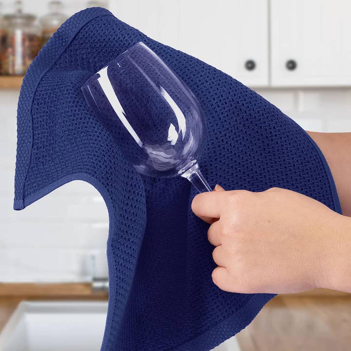 Zulay Kitchen - Wholesale Dishcloth - Waffle Weave Dish Towels – 12"x12" 6-Pack12