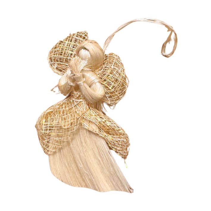 Angel Ornament with Dress - Handmade Abaca Ornament | LIKHÂ for wholesale by LIKHÂ