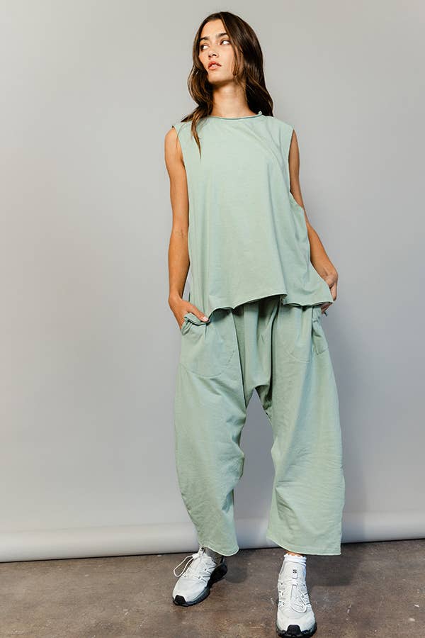 BUCKETLIST INC - Wholesale Pants - Women's - P5385  Solid Knit Harem Pants13