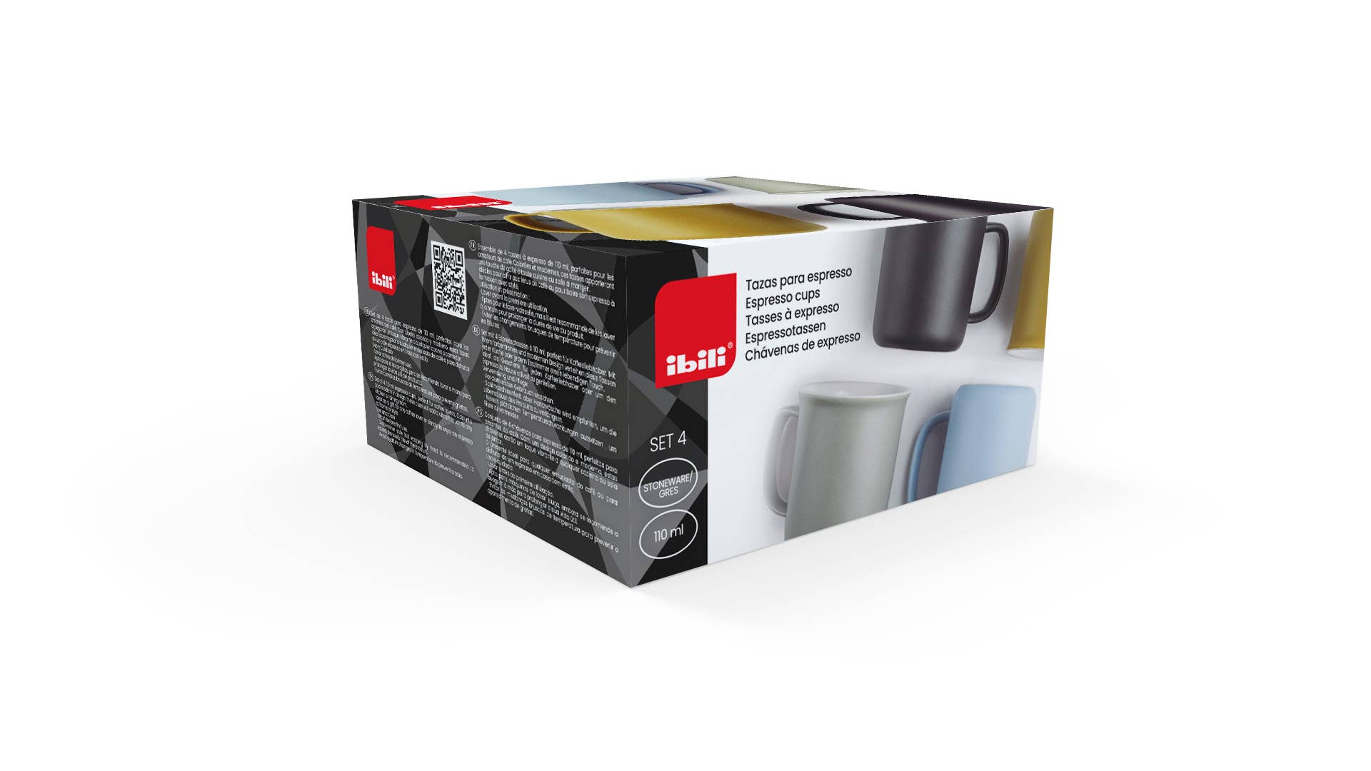 Ibili - Wholesale Coffee/Tea Cup - Set of 4 Colorful Espresso Cups 110 ml - IBILI5