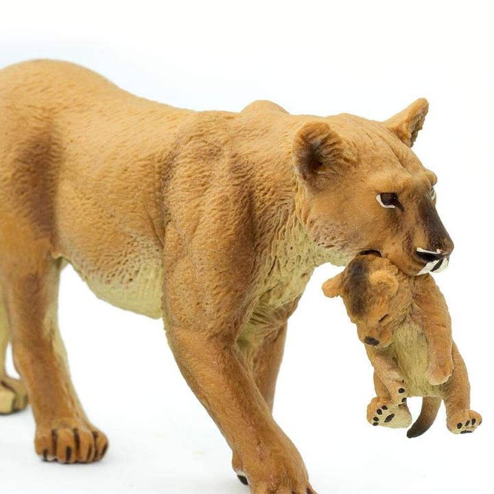 Safari Ltd. - Wholesale Figurine Toy - Kids - Lioness With Cub Figurine Toy for Kids