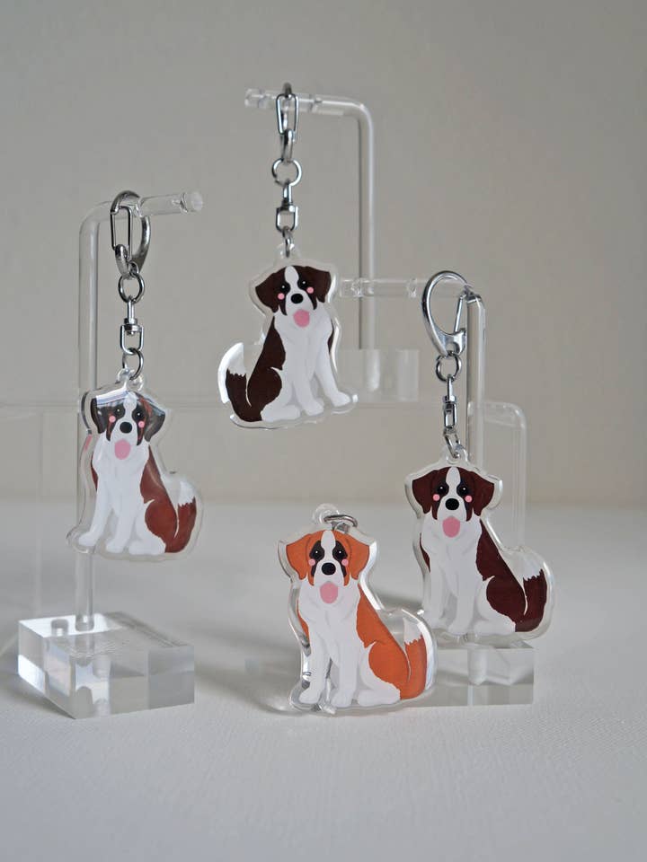 Llavero de Epoxy de San Bernardo para venta al por mayor de kiwi & WILLOW